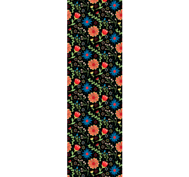 Papel tapiz flores acento estampado floral - TenVinilo