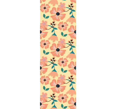 Papel tapiz flores patrón de floración floral - TenVinilo