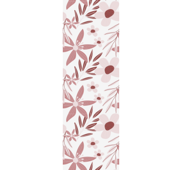 Papel pintado de flores Flores de margarita rosa - TenVinilo