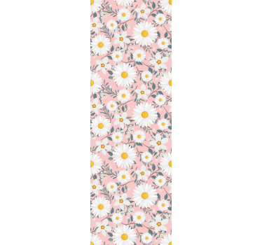 Papel tapiz flores patrón de floración de margaritas - TenVinilo