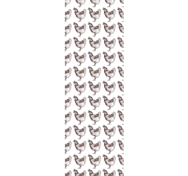 Papel tapiz animales diseño de patrón de gallina - TenVinilo