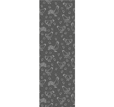 Papel tapiz animales patrón con motivo de gallina - TenVinilo