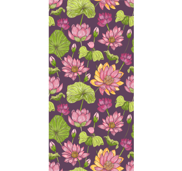 Papel tapiz flores patrón de floración botánica - TenVinilo
