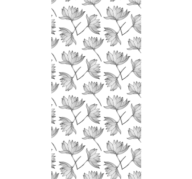 Papel tapiz flores bocetos botánicos - TenVinilo