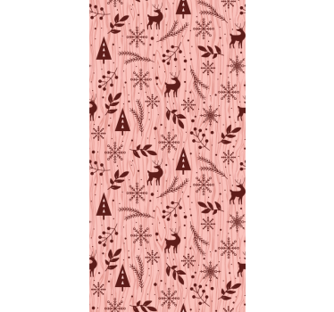 Papel tapiz animales escena del bosque de renos - TenVinilo