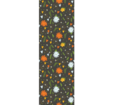 Papel tapiz flores motivo floral de alegría - TenVinilo