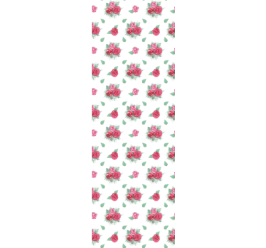 Papel pintado de flores Patrón de rosas rosadas y rojas - TenVinilo