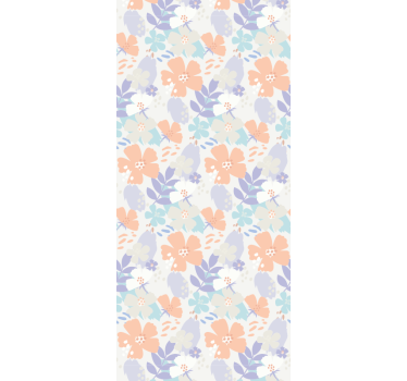 Papel tapiz flores estampado de pétalos florales - TenVinilo