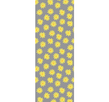 Papel tapiz flores patrón floral del sol - TenVinilo