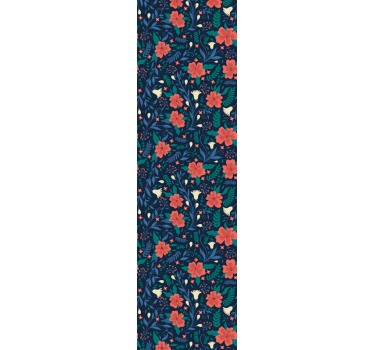 Papel tapiz flores estampado botánico floral - TenVinilo