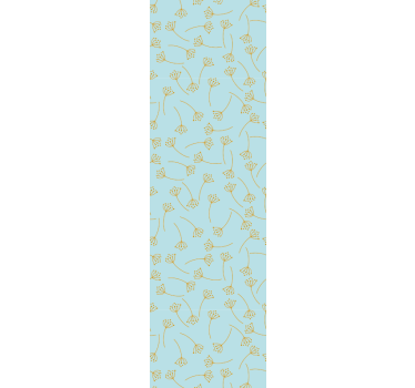 Papel tapiz flores arte lineal botánico - TenVinilo