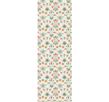 Papel tapiz flores repetición de motivo floral - TenVinilo