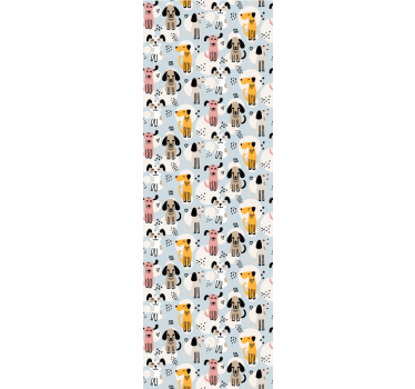 Papel tapiz perros juego de patrones caninos - TenVinilo