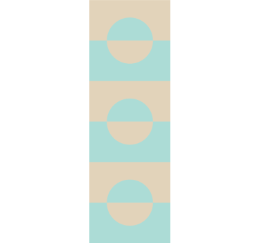 Papel pintado círculos Círculos azul claro y beige - TenVinilo