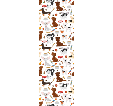 Papel tapiz perros personajes caninos - TenVinilo