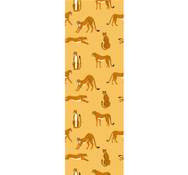 Papel tapiz animales leopardos juguetones - TenVinilo