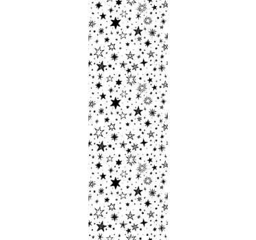 Papel pared estrellas Estrella negra fondo blanco - TenVinilo