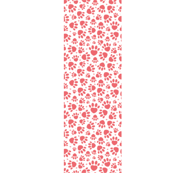 Papel tapiz perros corazones con huellas de patas - TenVinilo