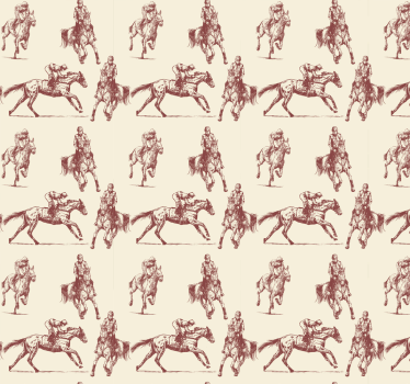 Papel tapiz animales ilustración ecuestre - TenVinilo