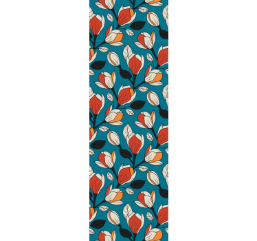 Papel tapiz flores telón de fondo con motivos florales - TenVinilo