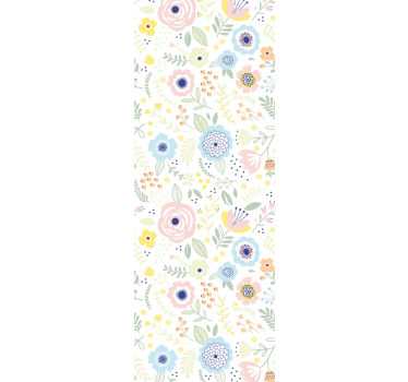 Papel tapiz flores patrón de jardín floral - TenVinilo