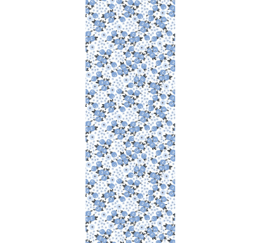 Papel pintado de flores Flores azules antiguas vintage - TenVinilo