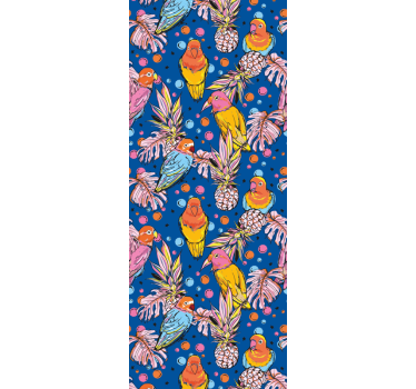Papel tapiz loros oasis de loros tropicales - TenVinilo
