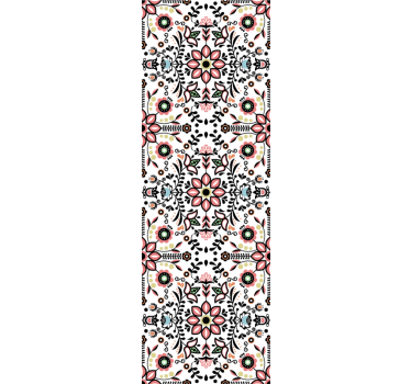 Papel pintado de flores Símbolos de coloridas flores polacas - TenVinilo