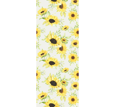 Papel tapiz flores delicia de girasol - TenVinilo