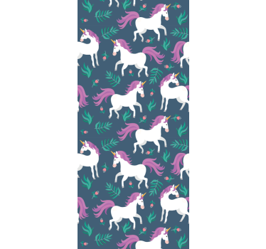 Papel tapiz caballos unicornios magicos - TenVinilo