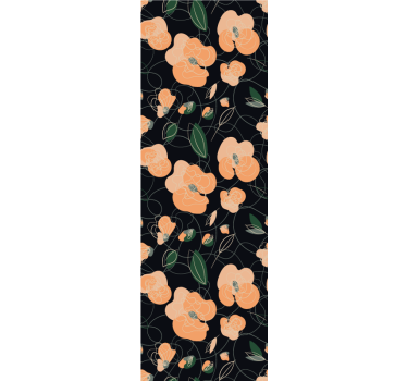 Papel tapiz flores patrón de flor botánica - TenVinilo
