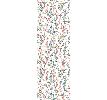 Papel tapiz flores extensión botánica floral - TenVinilo
