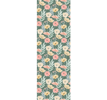 Papel tapiz flores estampado de flores florales - TenVinilo