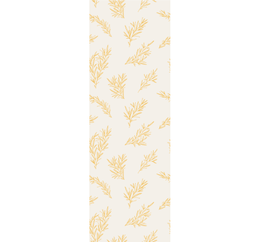 Papel pintado de flores Ramas de los árboles dorados sobre fondo  - TenVinilo