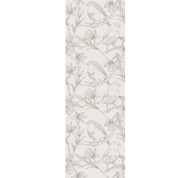 Papel tapiz pájaros diseño de boceto de pájaro - TenVinilo