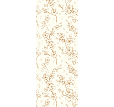 Papel pintado de flores Flor de crema flor de sakura - TenVinilo