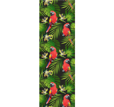 Papel tapiz loros patrón de loros tropicales - TenVinilo