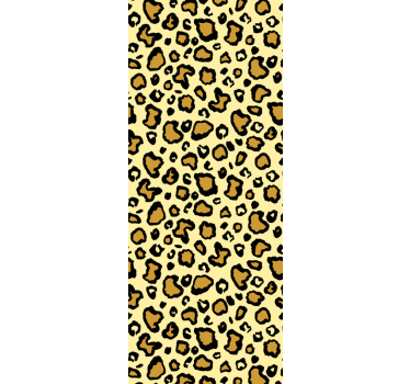Papel tapiz leopardos patrón amarillo clásico - TenVinilo