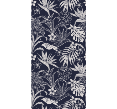 Papel tapiz flores diseño floral tropical - TenVinilo
