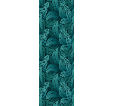 Papel pared naturaleza Hojas silvestres de color verde oscuro - TenVinilo