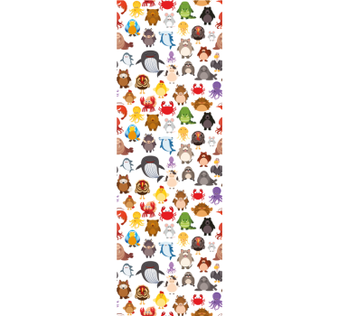 Papel tapiz animales fusión de personajes animales - TenVinilo