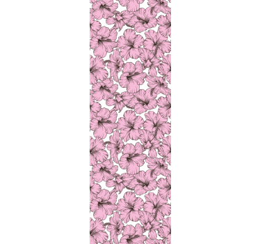 Papel tapiz flores arreglo floral de hibisco - TenVinilo