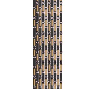 Papel tapiz moderno patrón geométrico vertical marrón y rosa - TenVinilo