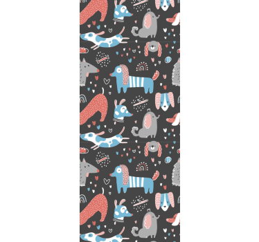 Papel tapiz animales motivos de animales juguetones - TenVinilo