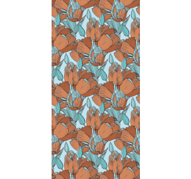 Papel tapiz flores elegante arreglo floral - TenVinilo