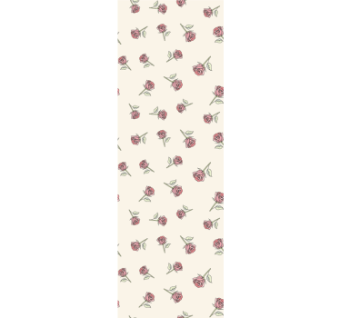 Papel pintado de flores Patrón romántico rosa vintage - TenVinilo