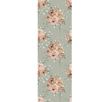 Papel tapiz flores elegantes rosas florecientes - TenVinilo