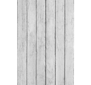 Papel pintado madera Tablones blancos estilo "japandi" - TenVinilo