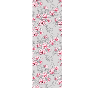 Papel tapiz flores diseño floral de magnolia - TenVinilo