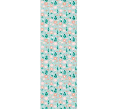 Papel tapiz flores estampado de primavera suave - TenVinilo